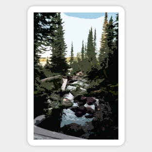 Abstract Forest Stream Magnet